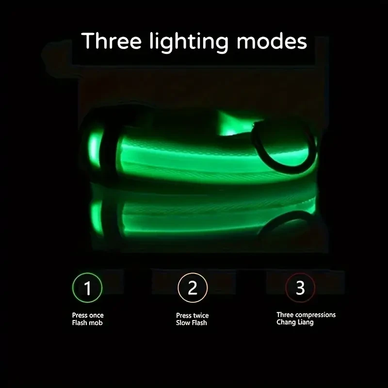 Collar de seguridad para perros con luz LED