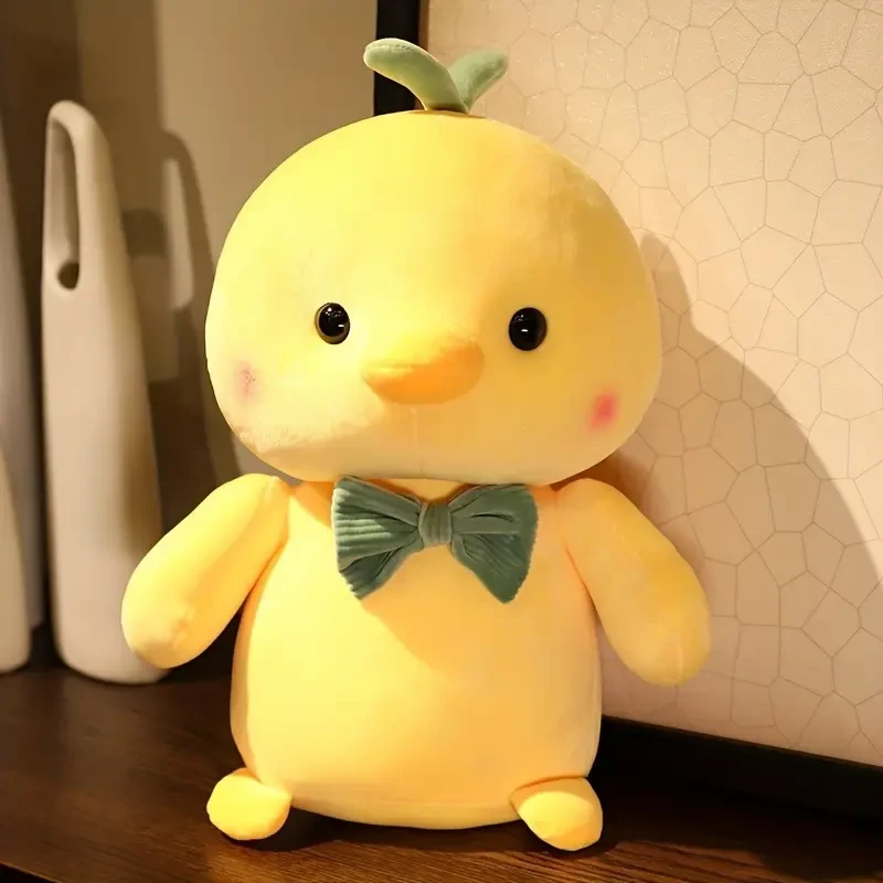 Peluche de pollito amarillo acogedor - Almohada suave y tierna