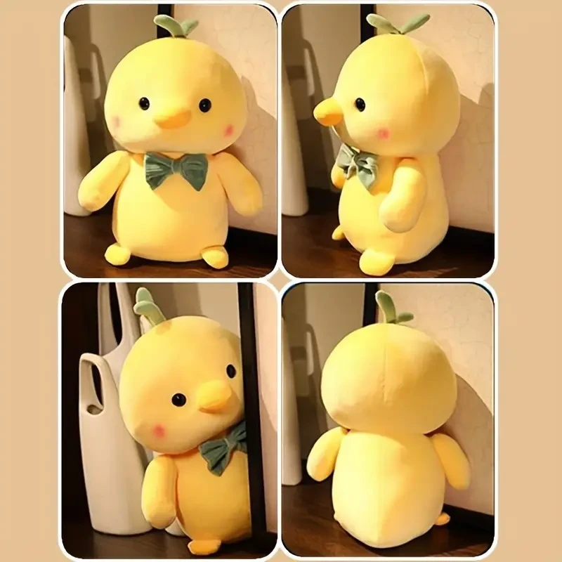 Peluche de pollito amarillo acogedor - Almohada suave y tierna