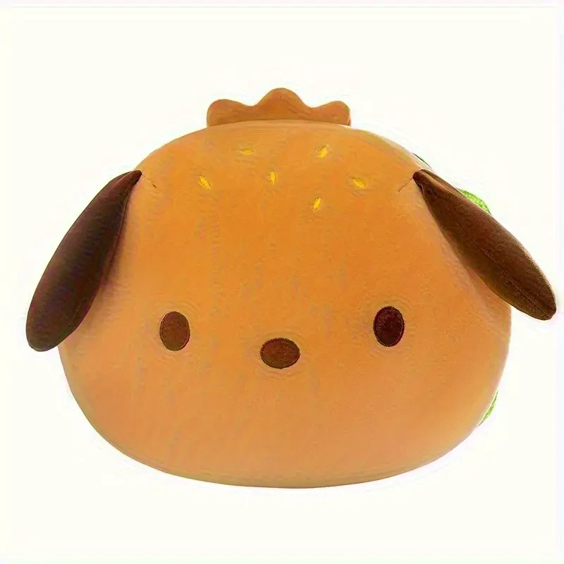 Adorable peluche de hamburguesa con forma de cachorro de dibujos animados