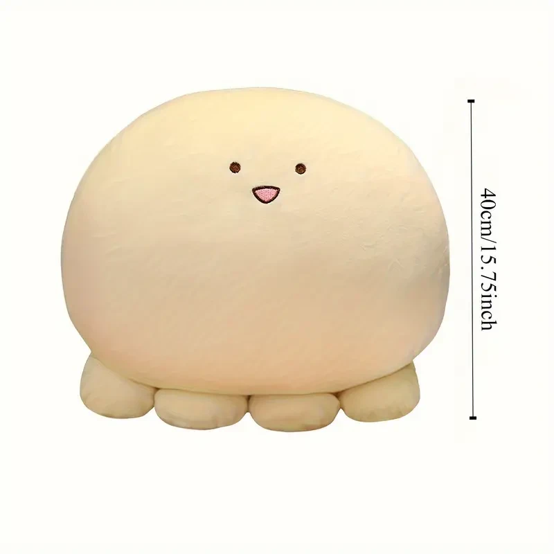Encantador pulpo de peluche: un acogedor cojín de dibujos animados para niños y adultos, criatura marina de peluche.