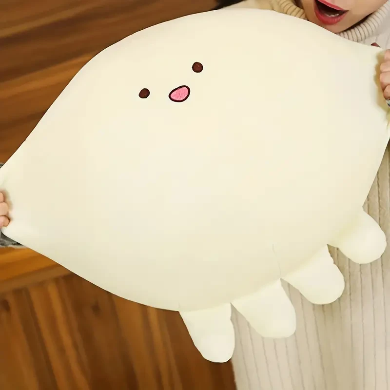 Encantador pulpo de peluche: un acogedor cojín de dibujos animados para niños y adultos, criatura marina de peluche.