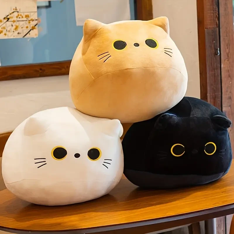 Almohada de peluche de gato con temática animal vintage