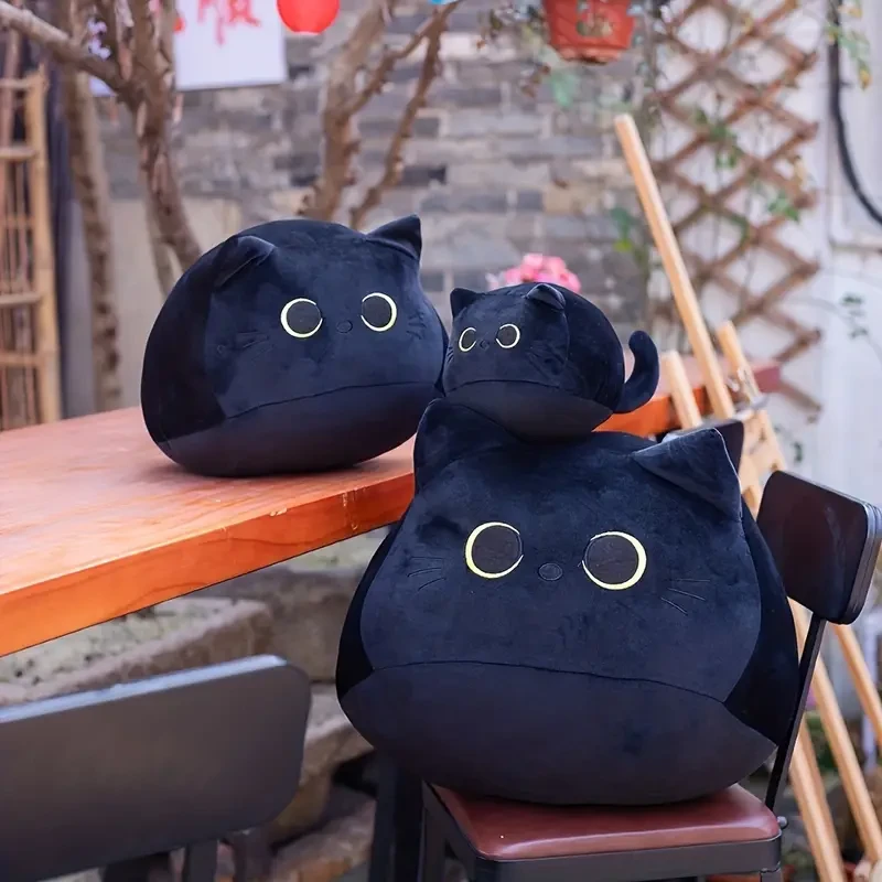 Almohada de peluche de gato con temática animal vintage