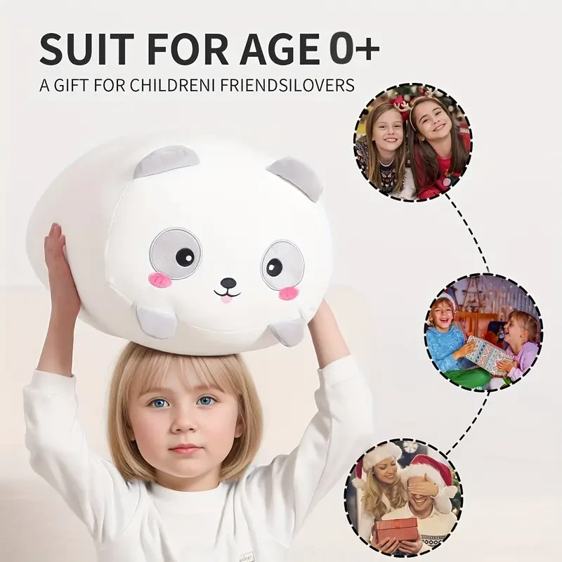 Adorable almohada de peluche de panda de 24 pulgadas: juguete suave y tierno.
