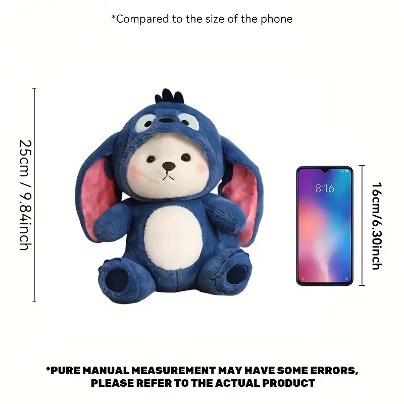 Peluches de oso transformables de dibujos animados, adorables muñecos de oso