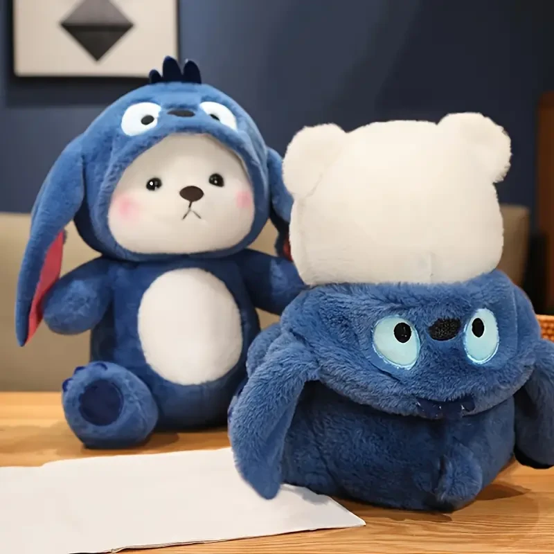 Peluches de oso transformables de dibujos animados, adorables muñecos de oso