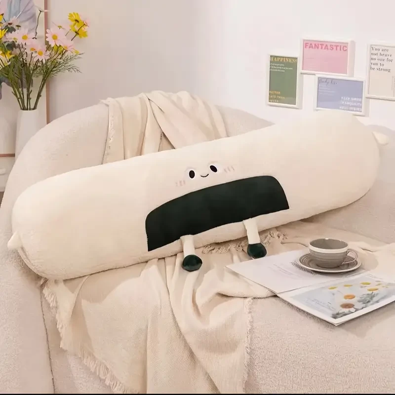 Almohada larga de felpa ultra suave para quienes duermen de lado: uso versátil como cojín