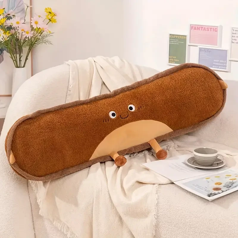 Almohada larga de felpa ultra suave para quienes duermen de lado: uso versátil como cojín