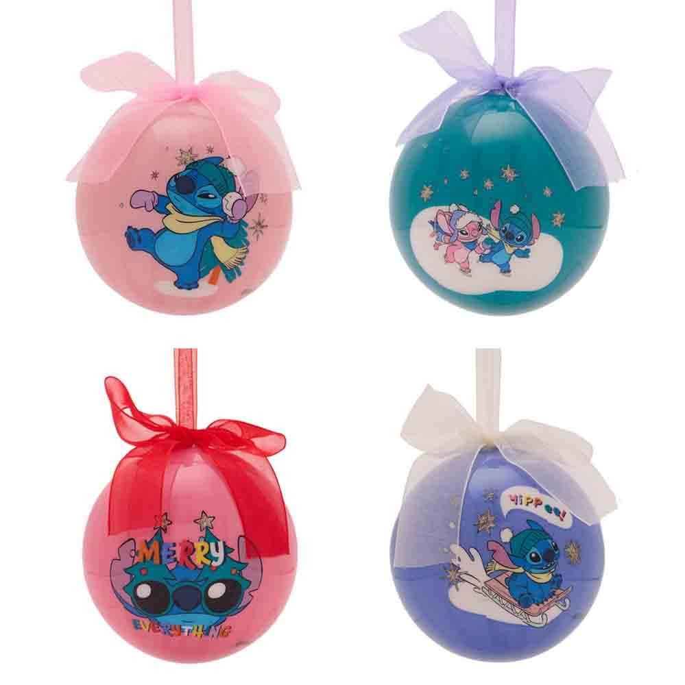 Juego de 4 adornos navideños de Stitch