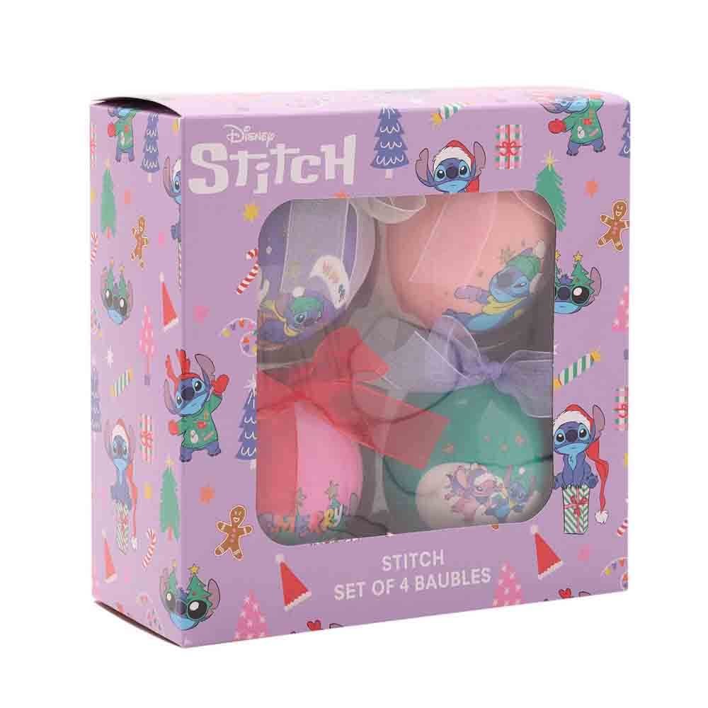 Juego de 4 adornos navideños de Stitch