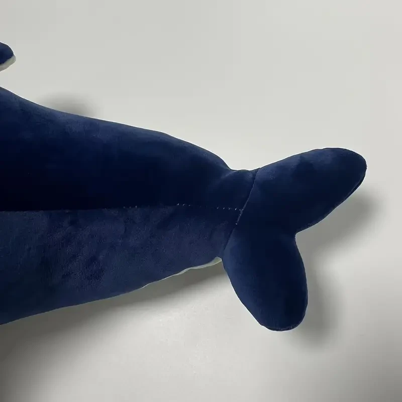 Peluche de ballena azul de 45 cm, suave, de poliéster, para todas las edades.
