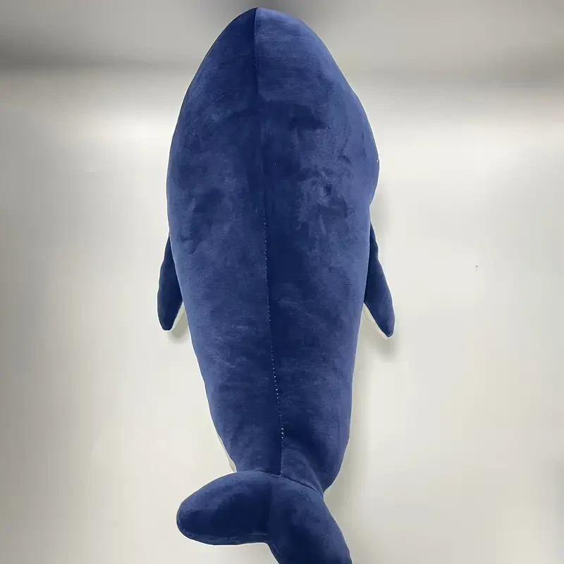 Peluche de ballena azul de 45 cm, suave, de poliéster, para todas las edades.