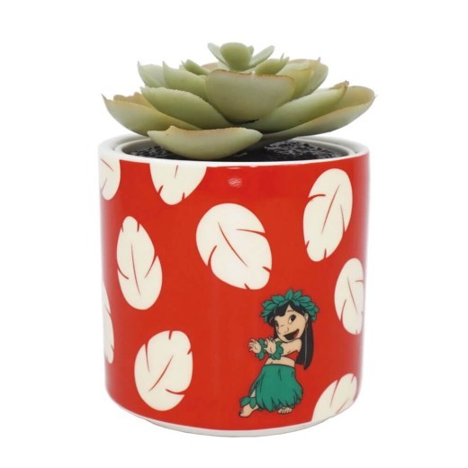 Maceta Disney con planta artificial: Lilo y Stitch