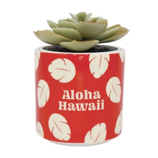 Maceta Disney con planta artificial: Lilo y Stitch