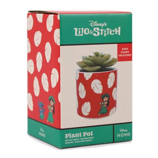 Maceta Disney con planta artificial: Lilo y Stitch