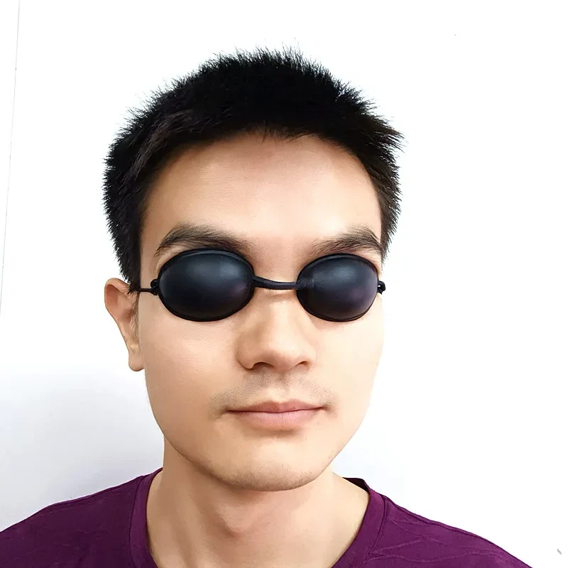 Máscara de silicona para ojos con sombreado láser para depilación