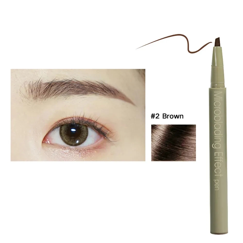 Lápiz líquido suave para cejas con efecto tallado de pelo