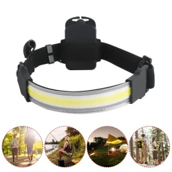 Linterna frontal LED COB recargable