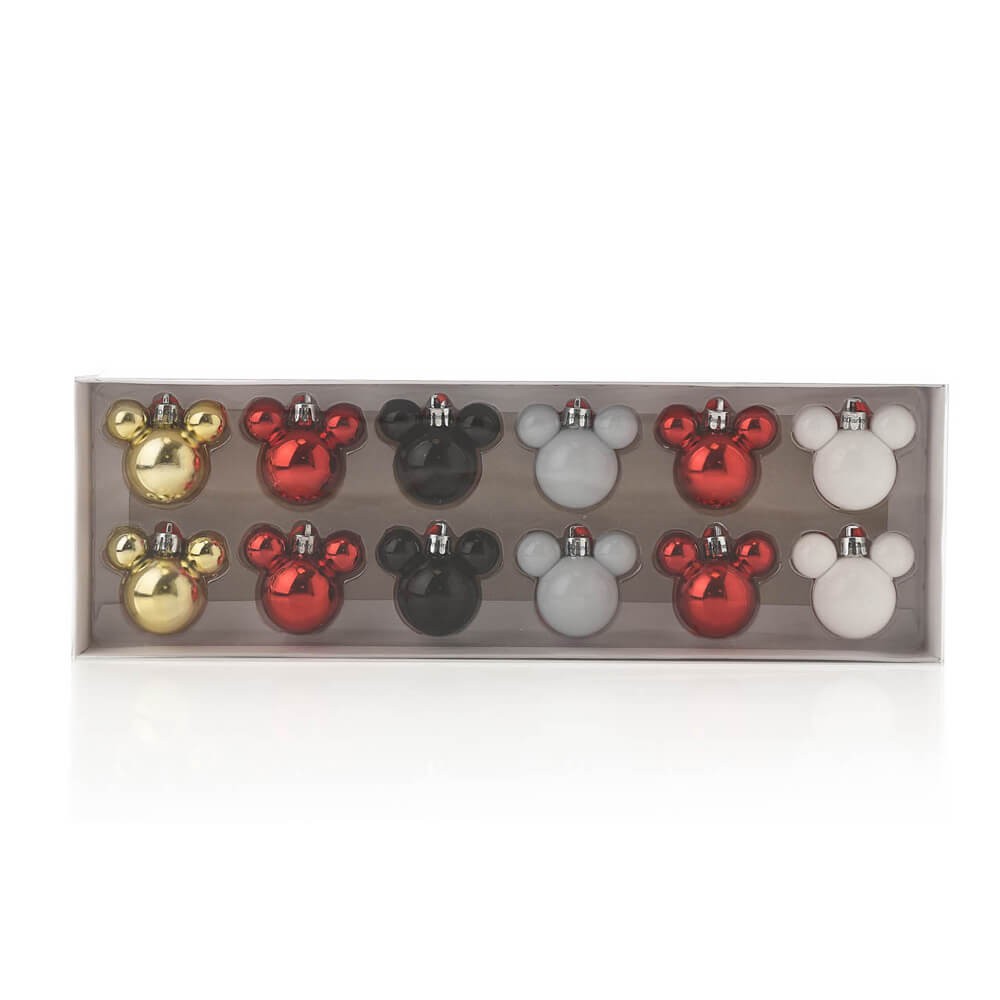 Mickey Navidad: Mini bolas (juego de 12)