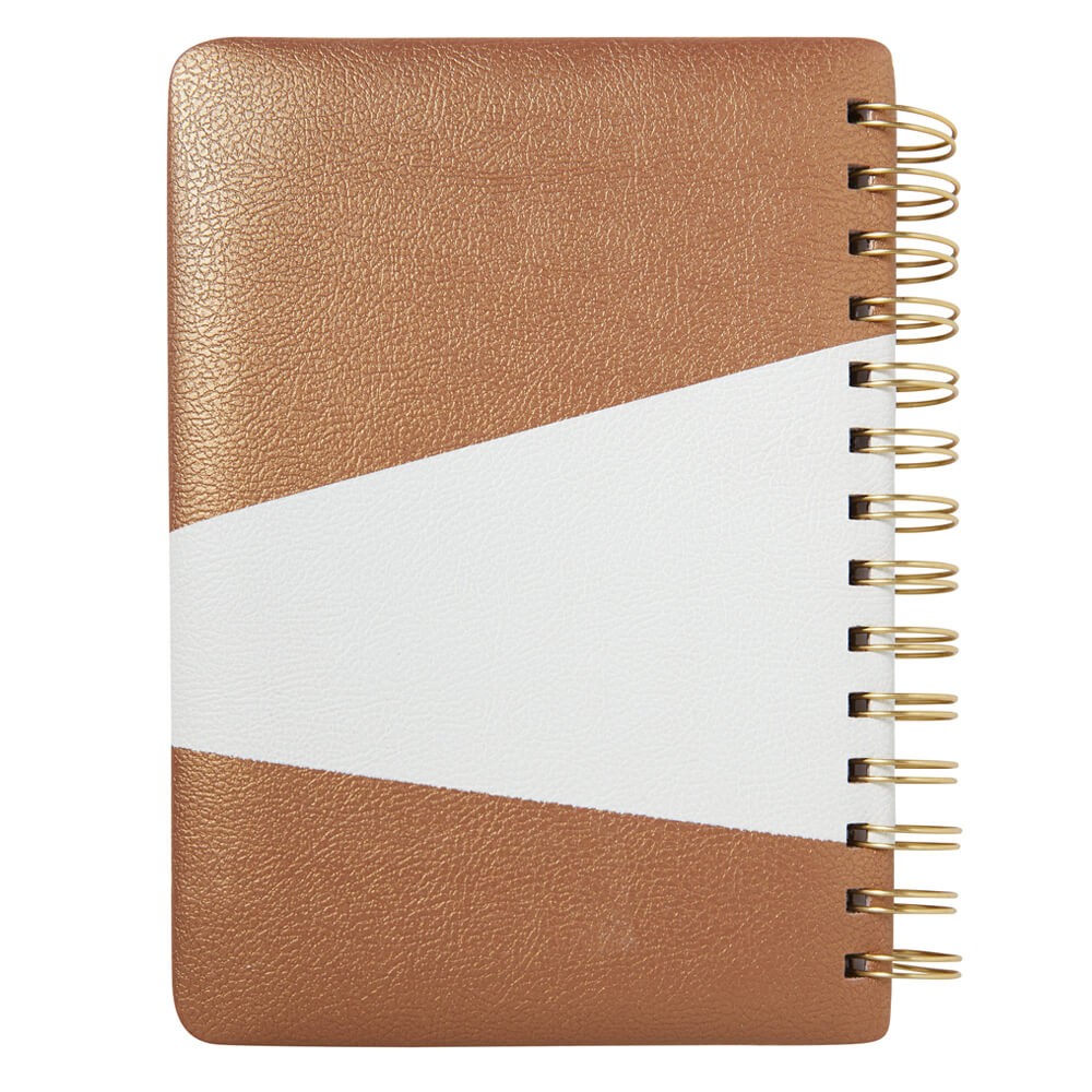 Cuaderno de piel sintética con puntada de Midas