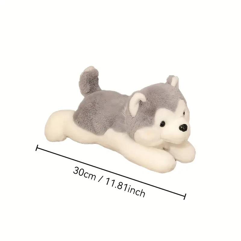 Peluche de husky gris tierno