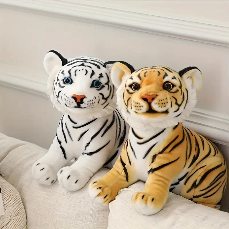 2 piezas de peluche suave de tigre