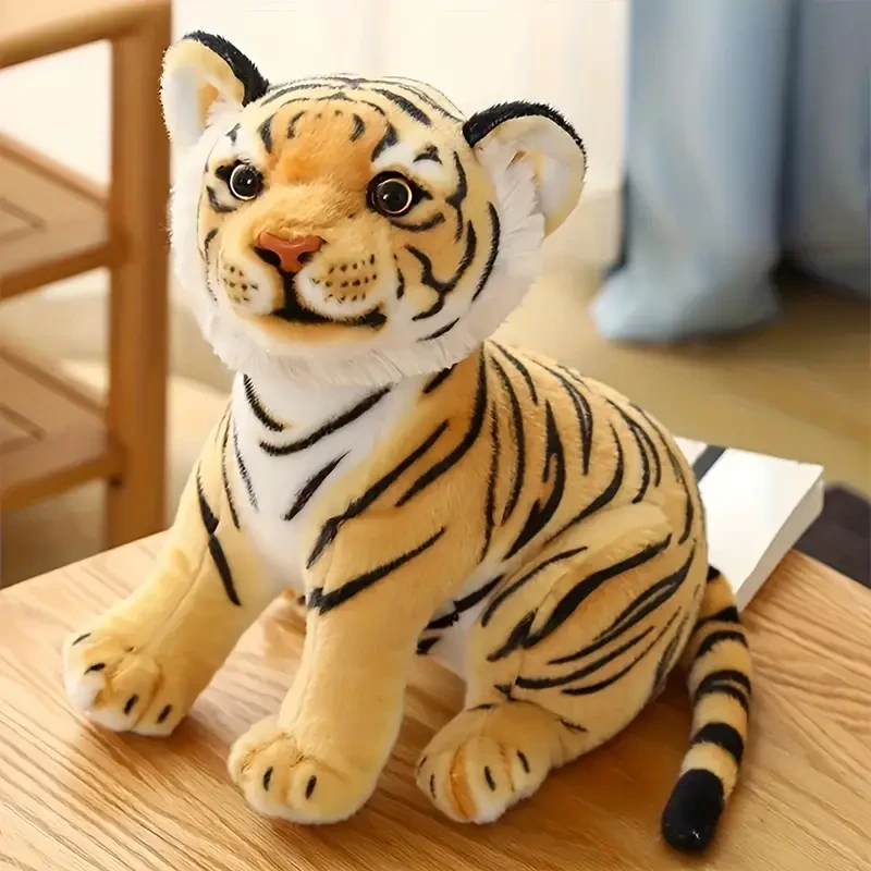 2 piezas de peluche suave de tigre