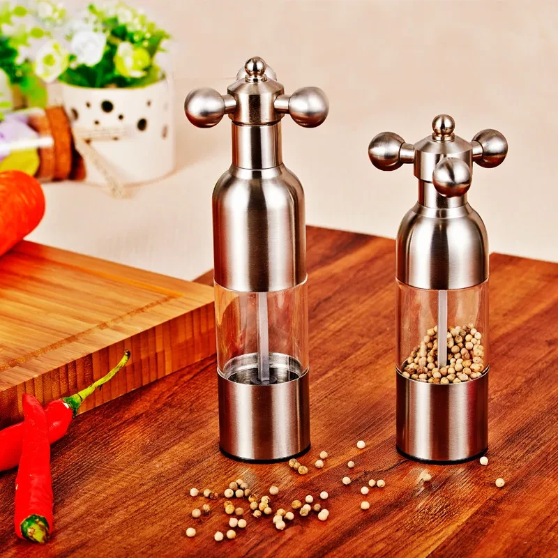 Molinillo de pimienta y sal de 4 colores, molinillo de ajo, molinillo de especias, herramientas creativas de cocina, accesorio para barbacoa
