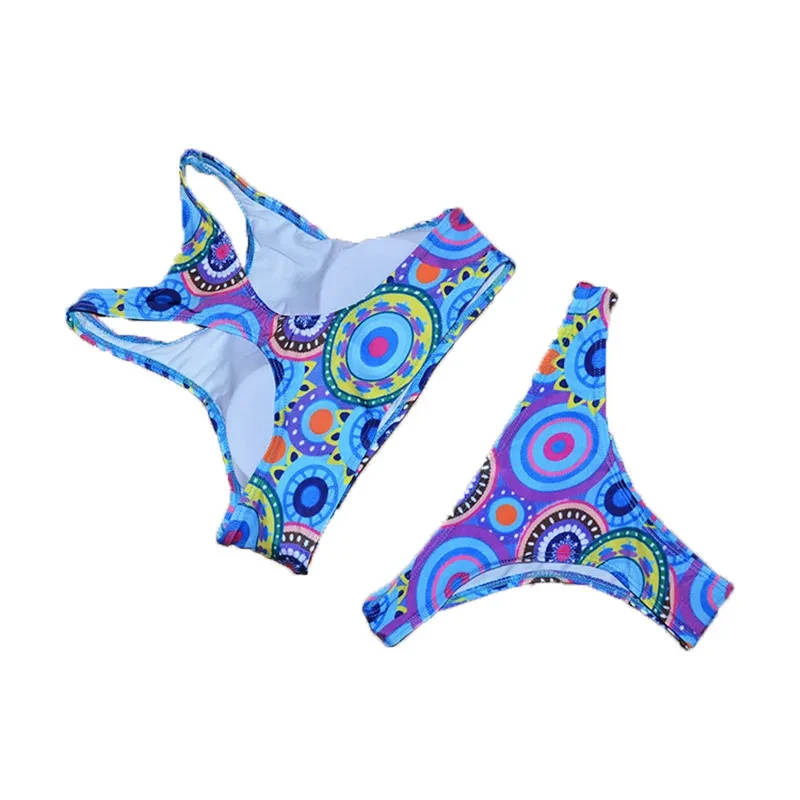 Nuevos bikinis de triángulo de cintura baja, traje de baño brasileño de cuello alto, traje de baño, conjunto de bikini, ropa de playa brasileña, bikini
