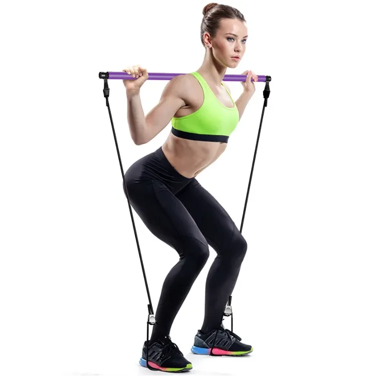 Barra de Pilates, Barra de Yoga, Fitness, Yoga, Adelgazamiento, Barra de Pilates, Barra de Tensión, Expansor Multifuncional de Abdomen y Pectorales