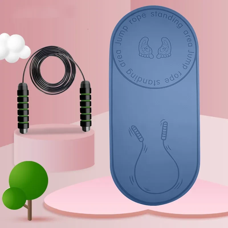 Esterilla de fitness con cuerda elástica, duradera, para yoga al aire libre, antideslizante, silenciosa, de alta densidad
