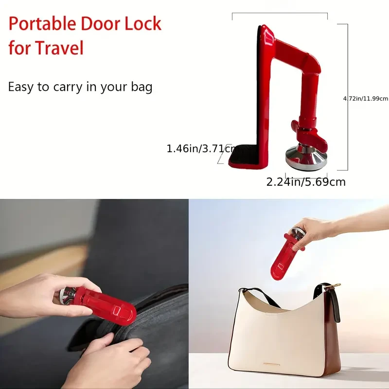 Cerradura antirrobo portátil para puerta: sin taladro, fácil de instalar