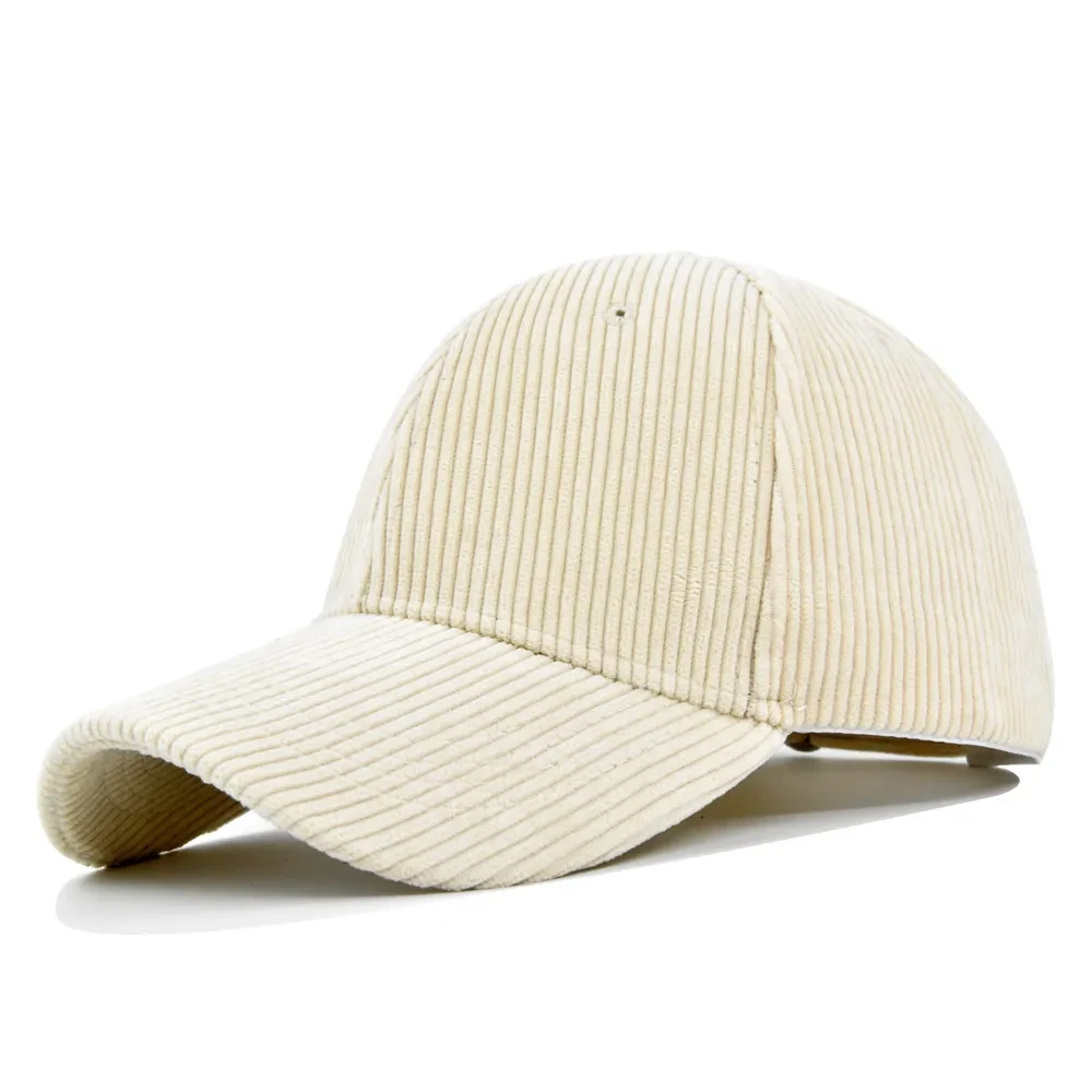 Gorra de pana a juego con visera para hombre
