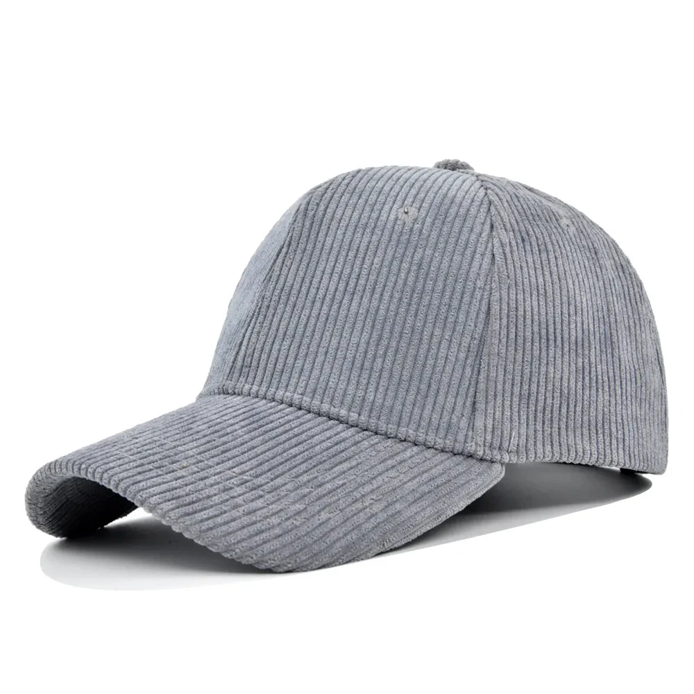 Gorra de pana a juego con visera para hombre