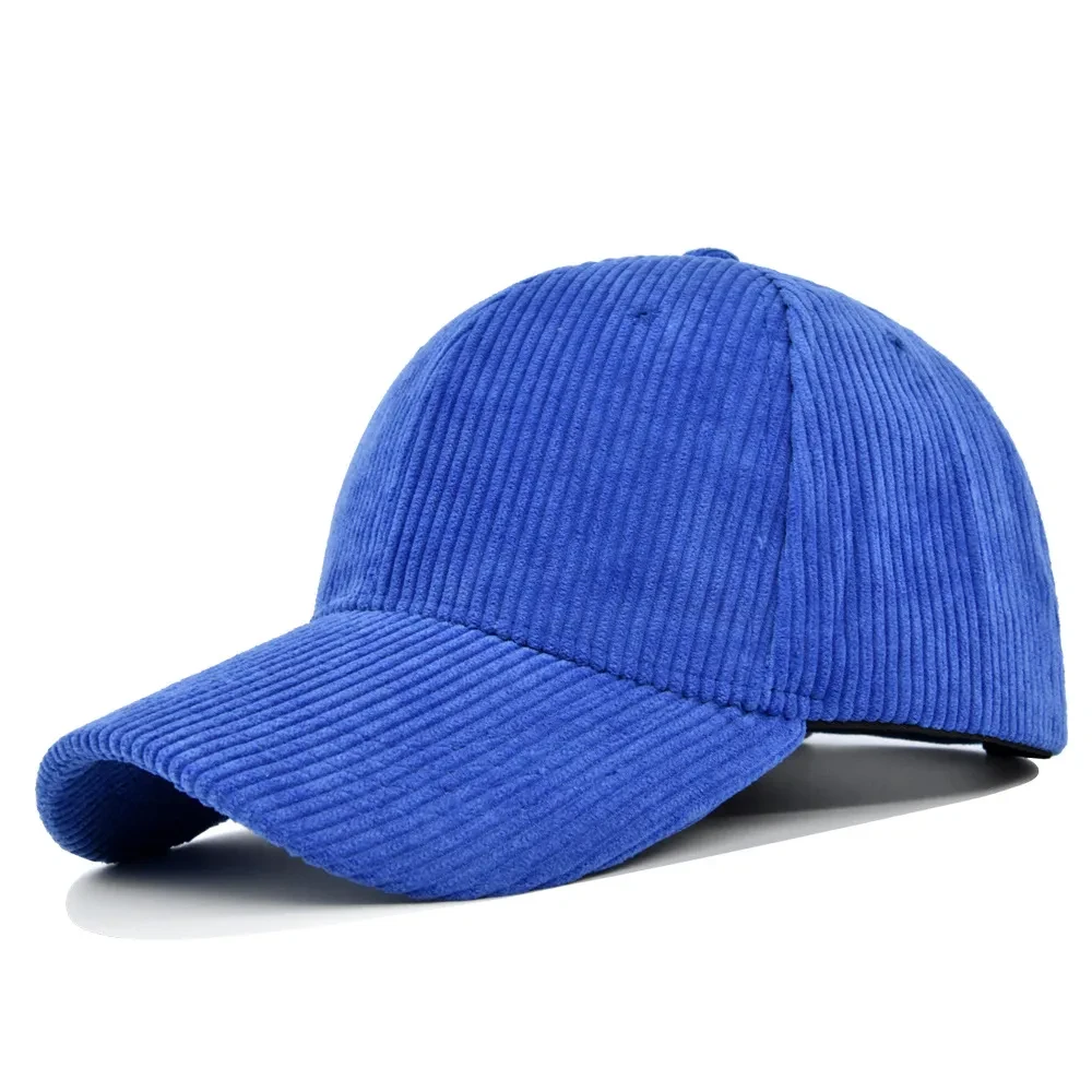 Gorra de pana a juego con visera para hombre