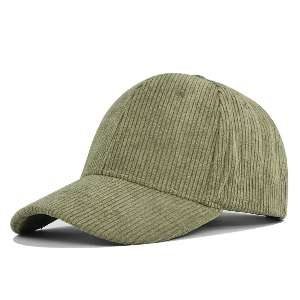 Gorra de pana a juego con visera para hombre