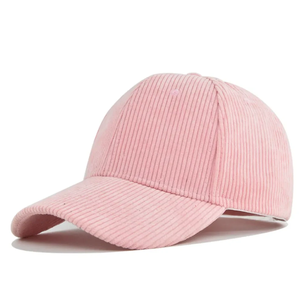 Gorra de pana a juego con visera para hombre