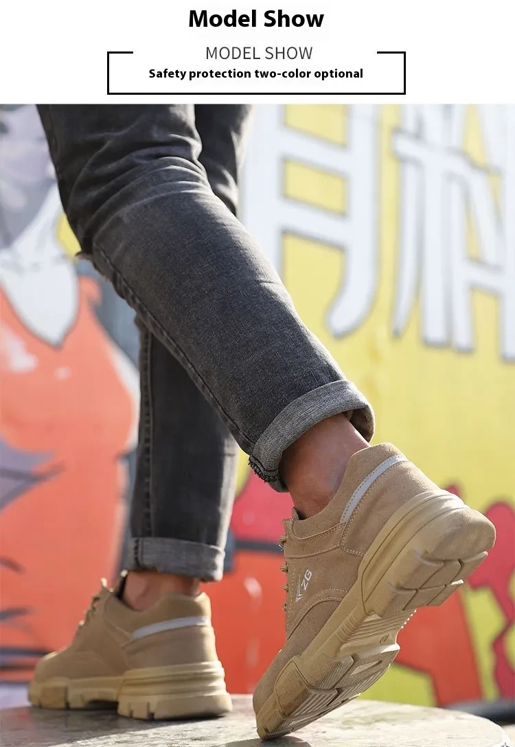 Zapatos de seguridad de cuero genuino resistentes al desgaste