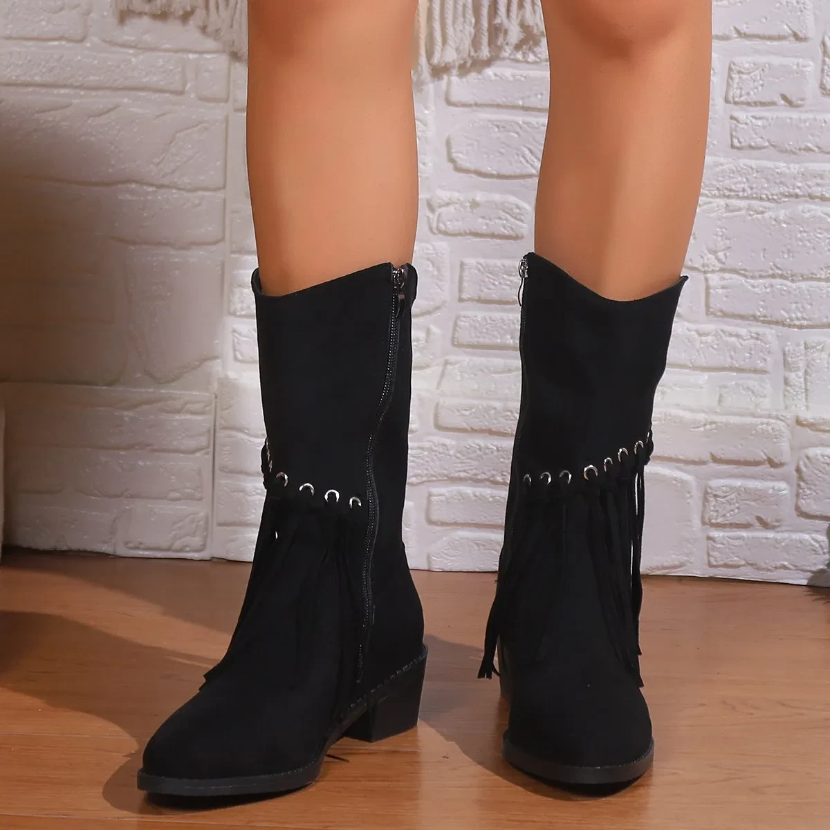 Botas retro francesas para mujer