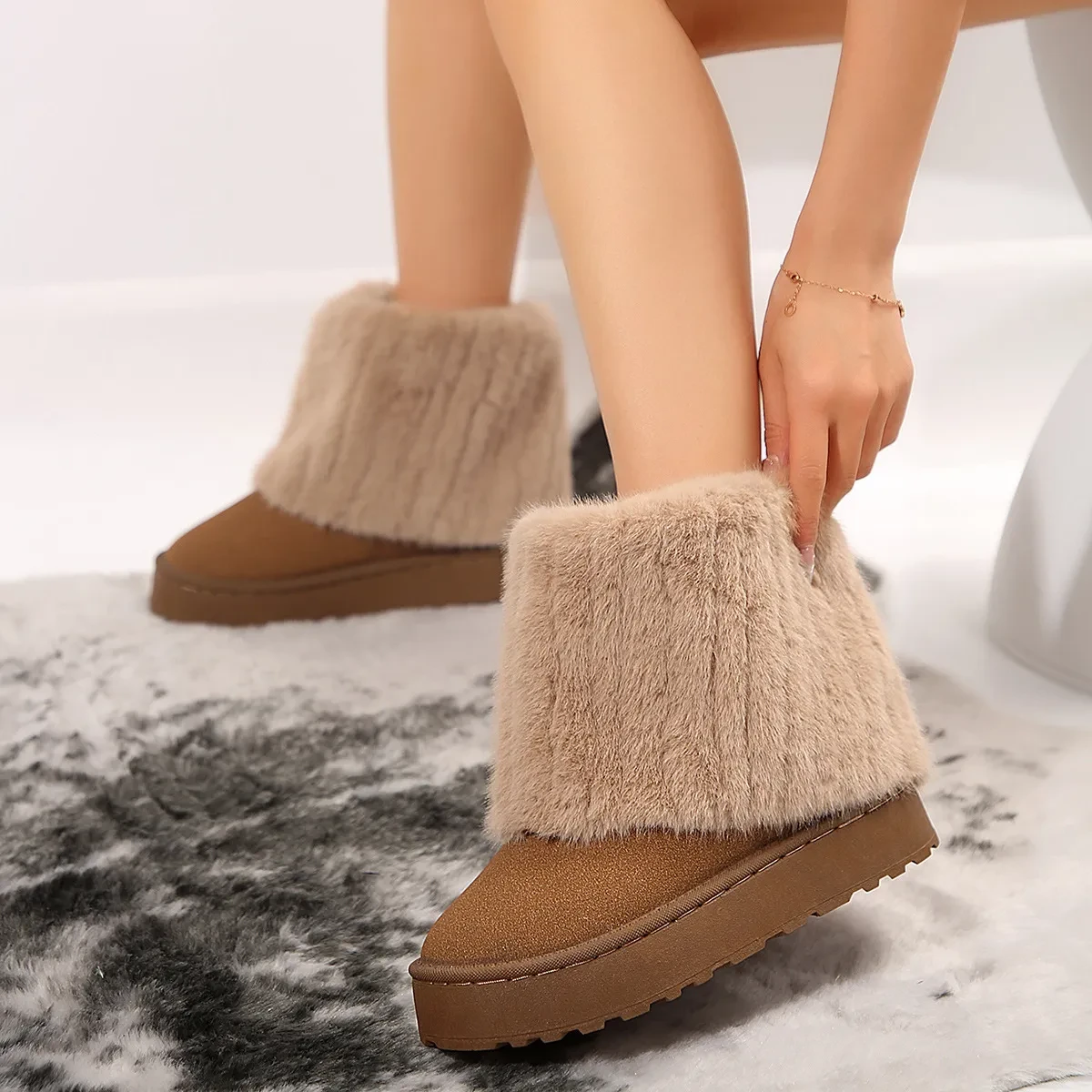 Botas de nieve para mujer a juego