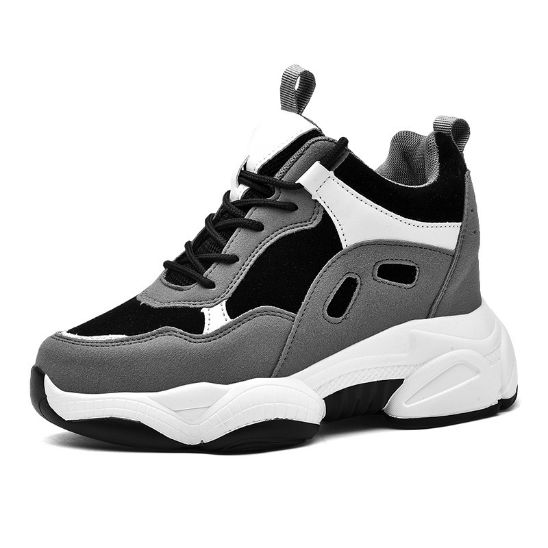 Zapatos casuales de tacón oculto para mujer con plataforma