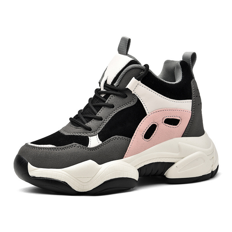 Zapatos casuales de tacón oculto para mujer con plataforma