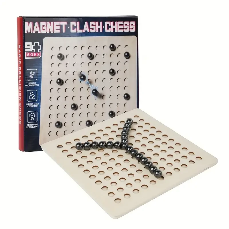 Juego de ajedrez Magnetic Clash para niños: juego de estrategia de mesa educativo y rompecabezas.