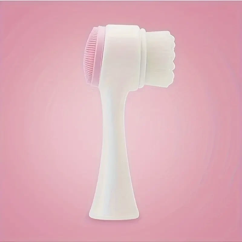 Cepillo limpiador facial de silicona 2 en 1