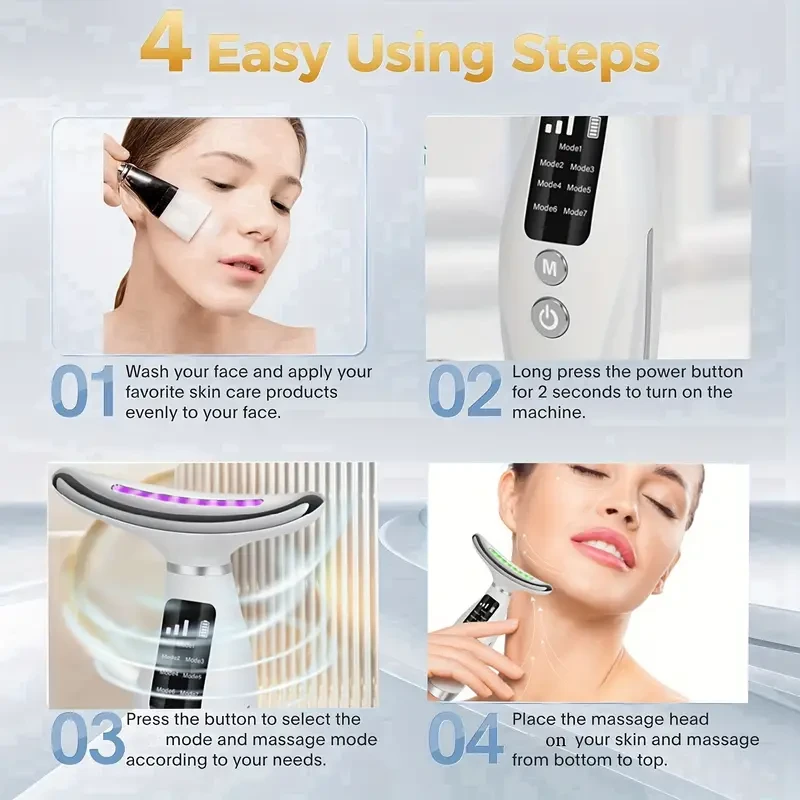 Herramienta de cuidado de masaje facial de 7 modos