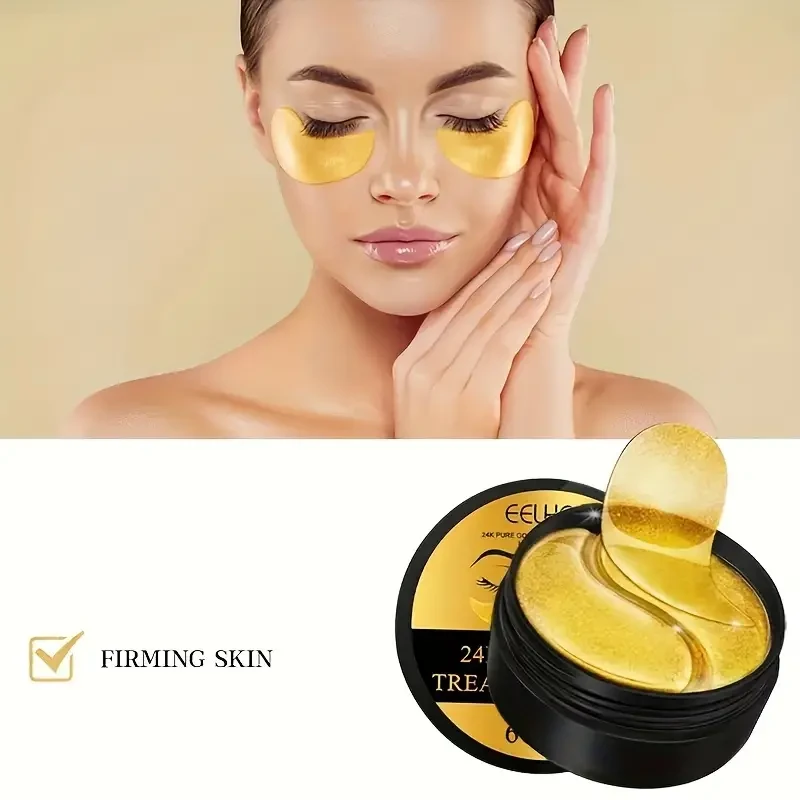 30 pares de mascarillas de ojos de lujo doradas de 24 quilates