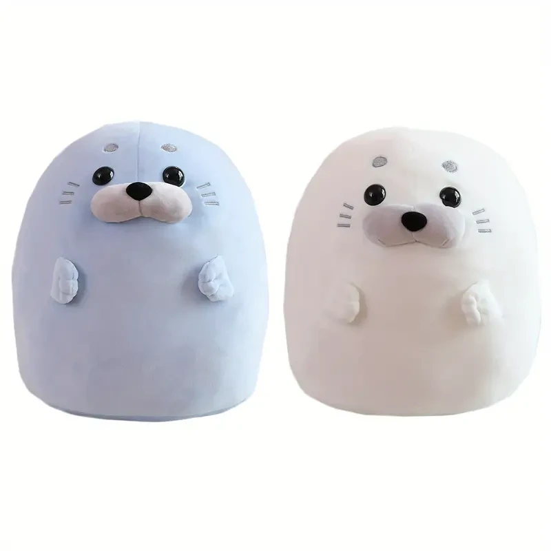 Foca de peluche súper suave de 30 cm/11,81 pulgadas, foca regordeta y acurrucada, animal marino de peluche
