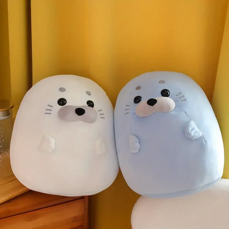 Foca de peluche súper suave de 30 cm/11,81 pulgadas, foca regordeta y acurrucada, animal marino de peluche