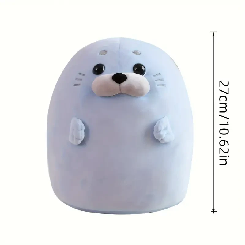 Foca de peluche súper suave de 30 cm/11,81 pulgadas, foca regordeta y acurrucada, animal marino de peluche